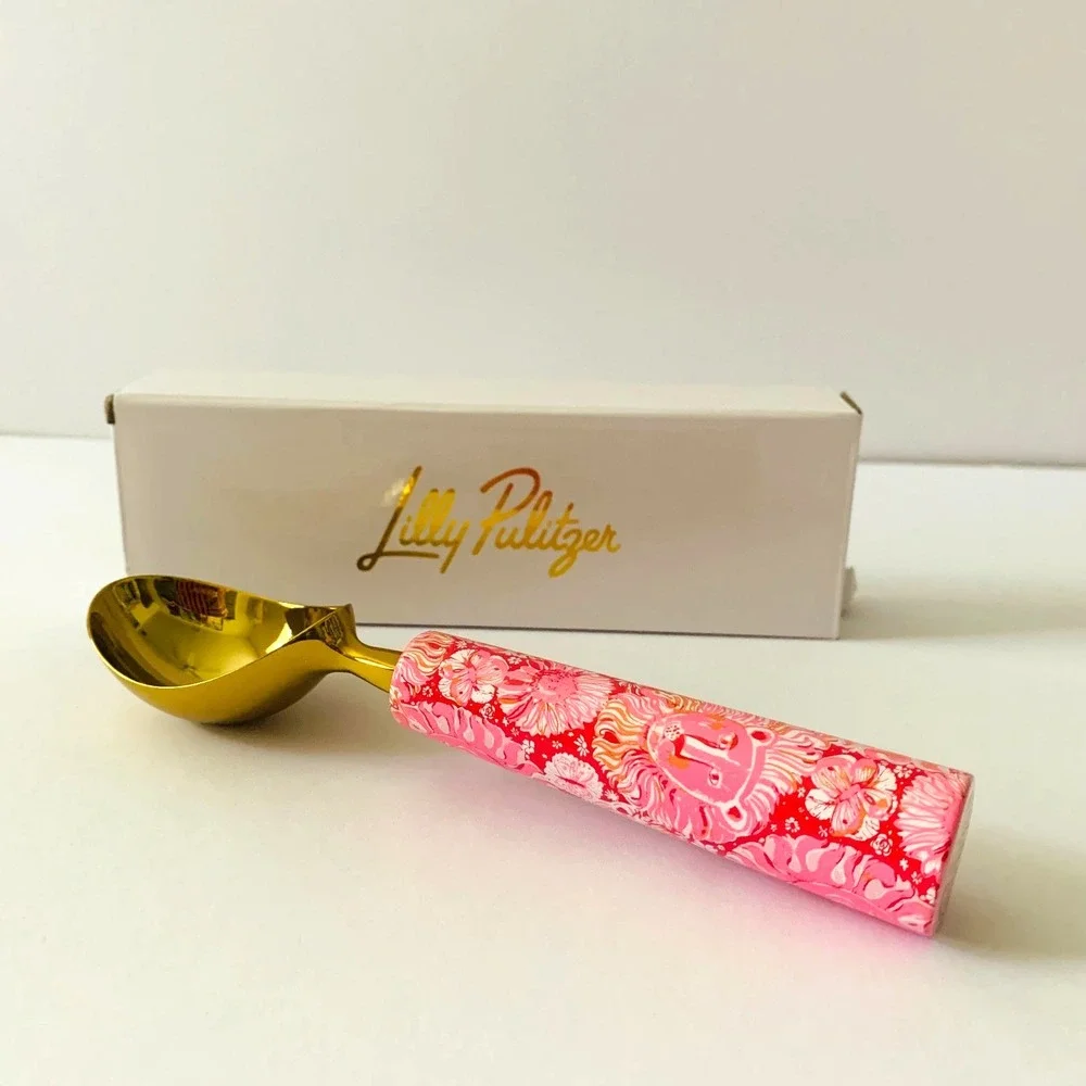 NIB Lilly Pulitzer Ice Cream Scoop Jims Stuff Sun Faces 2026 GWP Party Preppy